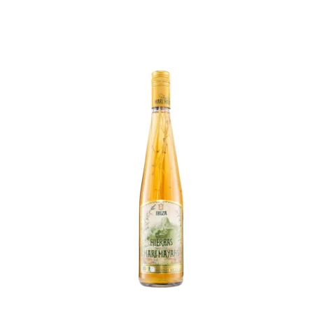 Botella de Hierbas Ibicencas con rama en maceración de 70 cl
